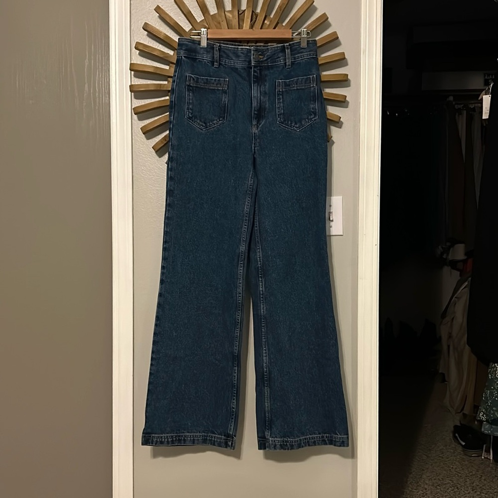 Sézane Wide Leg 70’s Trouser Jeans size 38